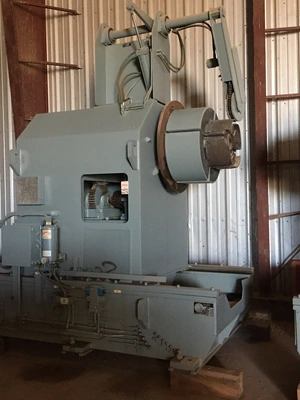75,000 lb SESCO Twin Mandrel Un-coiler; 84" wide. Mfg. 1982