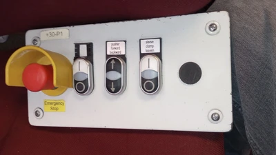 RITTAL JUNCTION BOX + CONTACT & TERMINAL BLOCKS + EMERGENCY  STOPS+  3  PUSH BUT