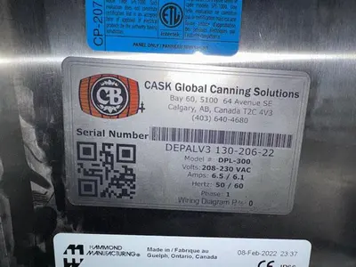 USED 2022 CASK GLOBAL CANNING SOLUTIONS ACSV6