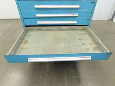 Nu-Era Modular Tool Storage Cabinet 11 Drawer 45x28x61" Stanley Vidmar Blue