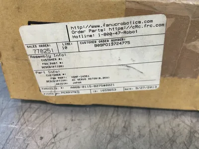 New | in-Stock 2013 FANUC A06B0115B275#0021 Motors (misc) Ohio US | HGR 24 #1083881