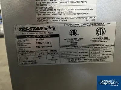 USED Tri-Star Tri-Star Convection Oven, Model TSCV-1-1W-E