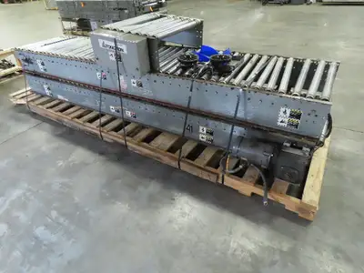 Automotion 30"x 24' V-Belt End Drive Skew Bed Roller Conveyor 3/4Hp 460V 170FPM