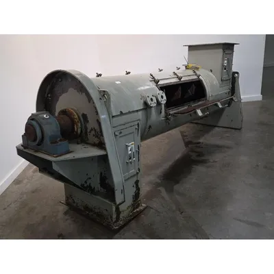 Used 24" Dia. X 8' Continuous Process Paddle Mixer Jacketed Pug Mill - NO DRIVE