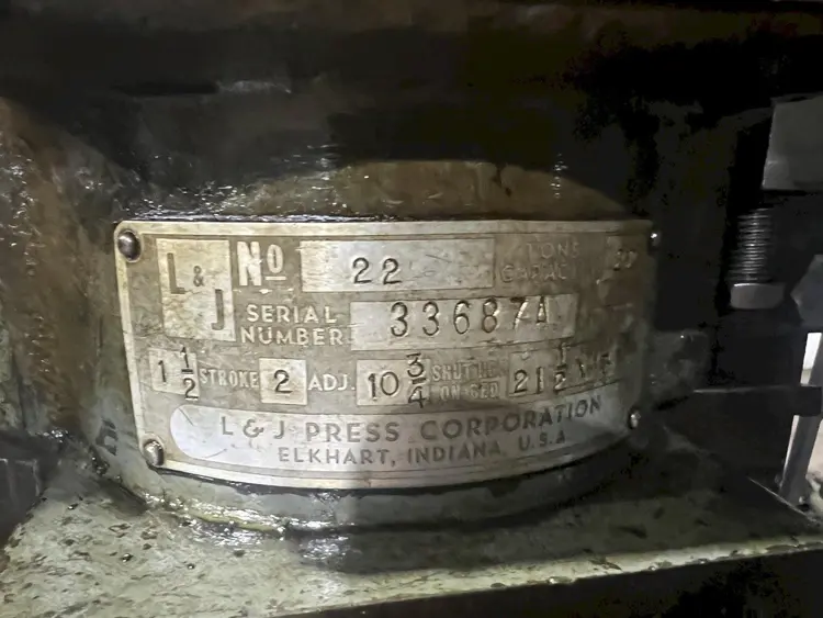 Used L&J 22 O.B.I. Presses Ohio US | Yoder Brothers machinery 19 #90084