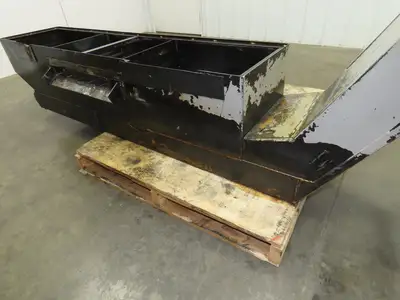 Enomoto Hinge Belt CNC Chip Conveyor 15"x 62" Infeed 40" Discharge 220V 3PH