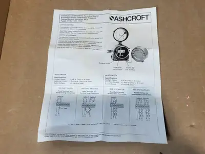 NEW ASHCROFT 45-1131SD-25L-XEKV6-100PSI