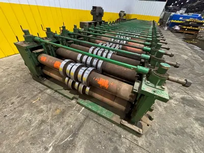 36" HI-RIB (7.2 TYPE) PANEL RAFTED ROLLFORMER LINE;  INCLUDES UNCOILER, ROLLFORMER & FLYING CUTOFF SHEAR: YOBRO #24156