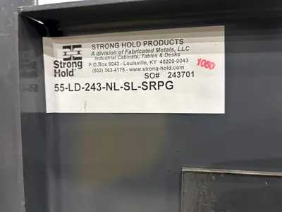 STRONGHOLD MODEL #55-LD-243-BL-SL-SRPG HEAVY DUTY CABINET W/ SEE-THROUGH DOORS: YOBRO #24115