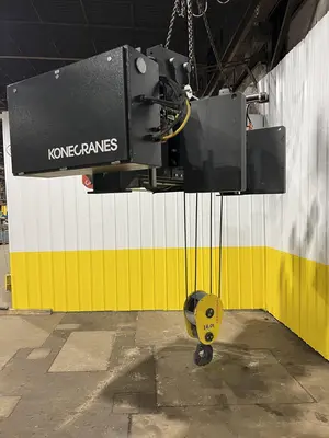 17.5 TON (2014) KONE-CRANES MODEL #CXT60410160P75GGN0S SINGLE GIRDER OVERHEAD CRANE HOIST & TROLLEY: STOCK #18633