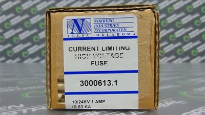 Norberg 3000613.1 Current Limiting High Voltage Fuse 10/24kV 1 Amp New NIB