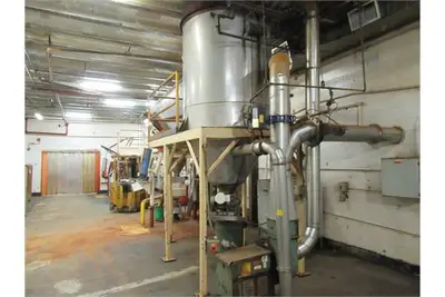 Dust Collector w/ SS Bag House, 5'dia x 8'H straight x 40" cone
