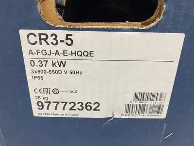 97772362, CR3-5 A-FGJ-A-E-HQQE | Grundfos CR3-5 A-FGJ-A-E-HQQE Multistage Vertical Vacuum Pump 3-Ph 97772362 - New Other