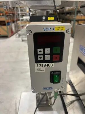 USED WEBER VIBRATORY STEP FEEDER SYSTEM MFS168 SOR 3, C30S1M CONTROLLER
