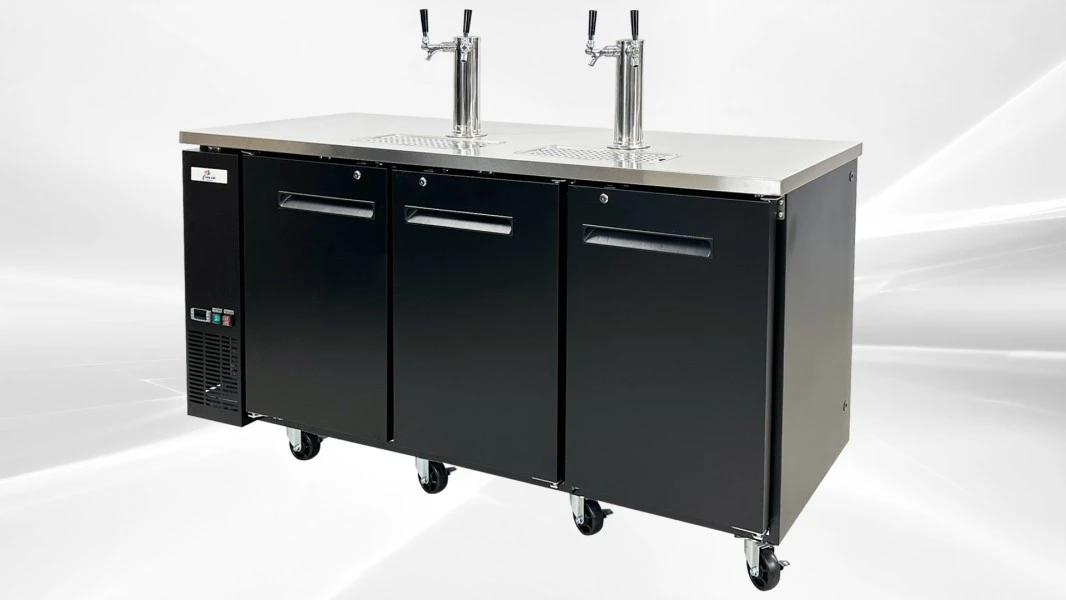 171-0238 72" Kegerator 4 Tap Self Contained Beer Dispenser Cooler