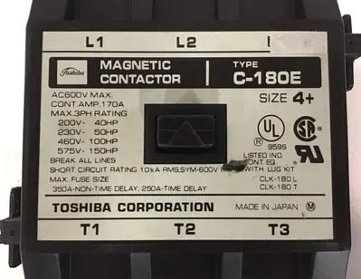 Used TOSHIBA C-180E PLC Contactors Michigan US | Ideal Machinery #1299928
