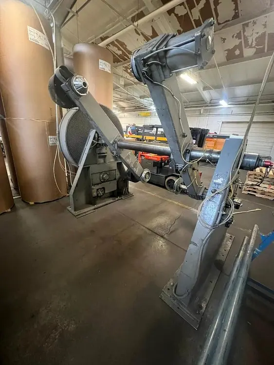Used TURRETED UNWIND STAND SHAFTLESS FLOOR PICK UP UNWIND STAND Winders & Rewinders (Paper) Pennsylvania US | Global Equipment International, LLC #443973