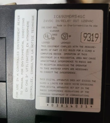 GE Fanuc IC692CPU211 CPU MODULE PROGRAMMABLE CONTROLLER 90-20