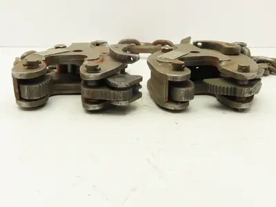 Renfroe Model TL 1 Ton Plate Lifting Clamps 1" to 1-1/2" Grip 2-Leg Chain Sling