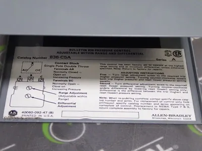 Allen Bradley 836T-C5A Pressure Control Module Ser. A Used