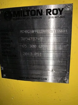 Milton Roy Metering Pump Product Code MCHBG18FPECOM1SEST11NN11, New Storeroom Spare