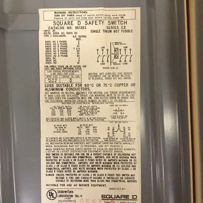 USED SQUARE D HU361