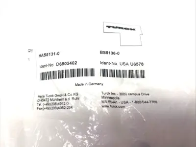 New | in-Stock Turck Field Wireable Connector BS5136-0 Disconnects Michigan US | Maverick Industrial Sales #1391411