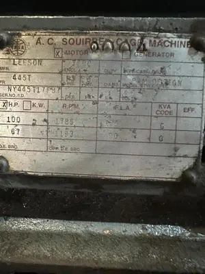 USED LEESON ELECTRIC 445T