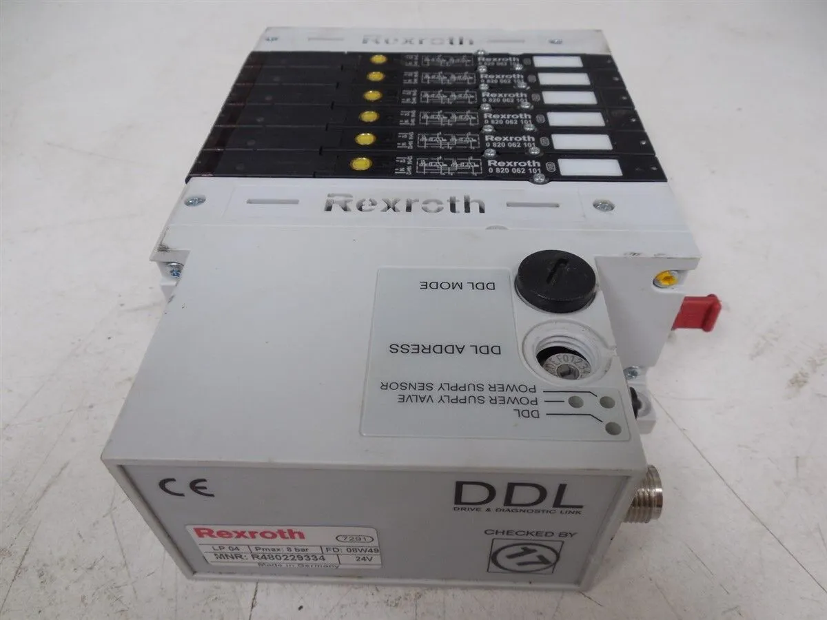 Rexroth R480229334 DDL LP04 Series Valve Terminal System Module 0820062101 Used