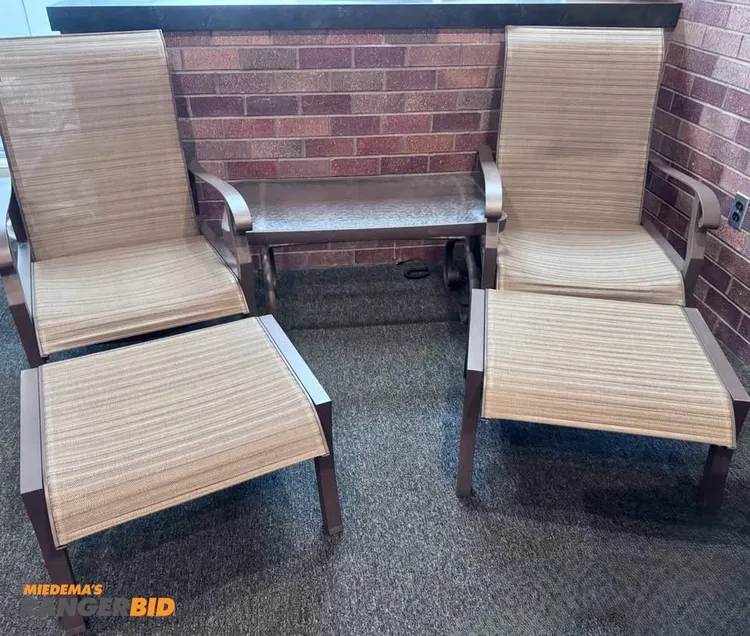 Used WOODARD FREMONT SLING CHAIR AND OTTOMAN Estate & Personal Property Michigan US | Miedema Asset Management Group #1338457