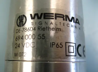 Werma Signaltechnik Model 69400055 Stainless Clear Industrial Tower Light F8