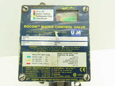 UFM Rocon WCV-S-4-H-7-E3C5-D-L-E5C2 Bronze Water Flow Control Valve 1/2"npt