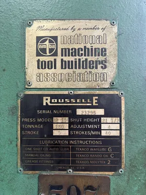 USED ROUSSELLE ROUSSELLE S2-150-120-48 PRESS