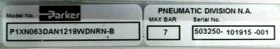 NEW PARKER P1XN063DAN1219WDNRN-B RODLESS CYLINDER