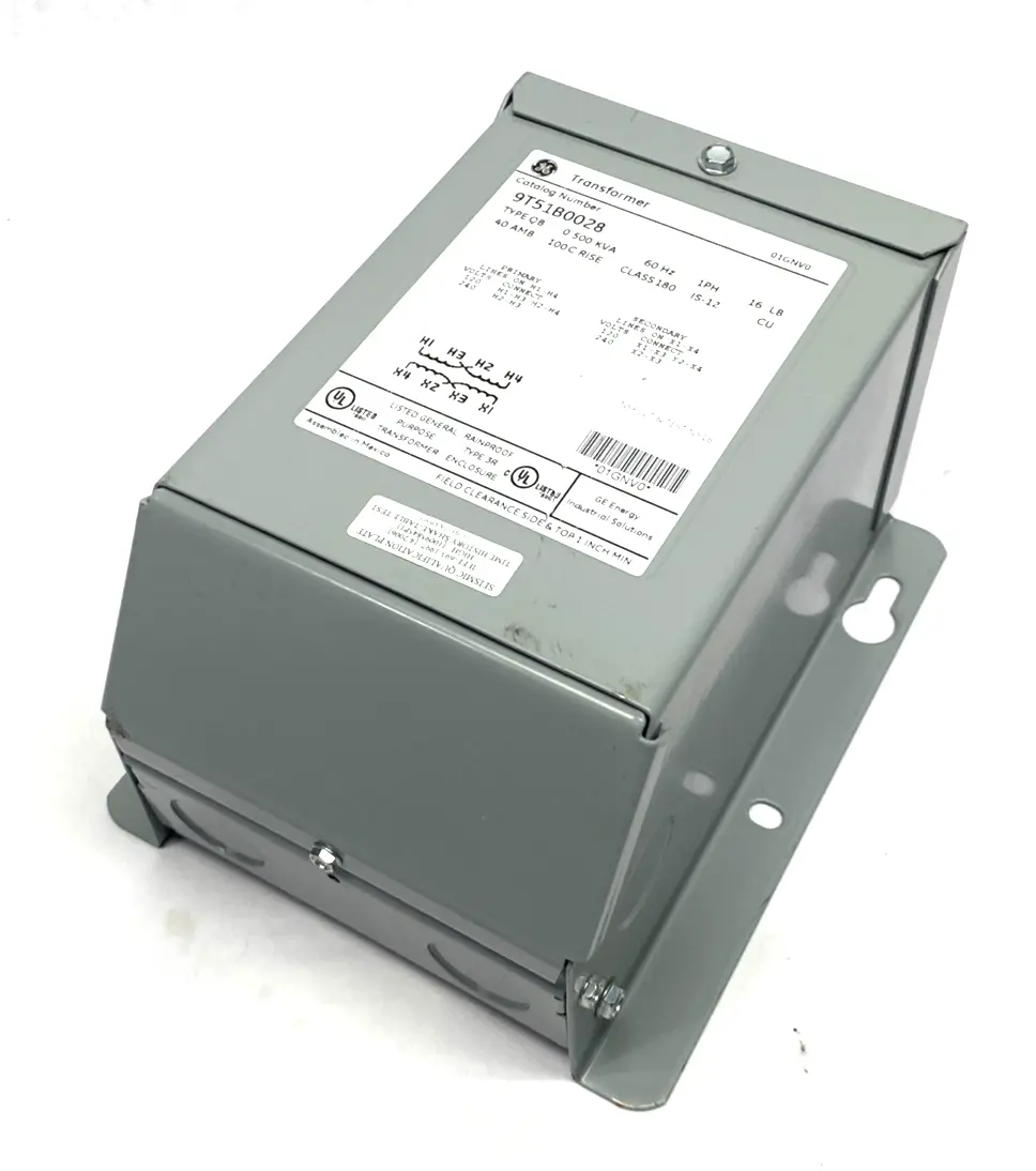 USED ABB GENERAL ELECTRIC TRANSFORMER 1C,0.5KVA,120X240-120/240,100C,3R,QB