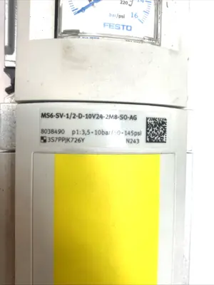 USED FESTO SAFETY VALVE G1/2 24VDC W/ MSC-3/2-24VDC