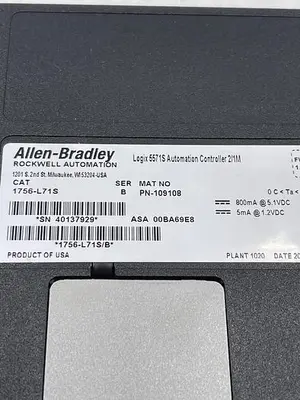 Used ALLEN-BRADLEY ALLEN-BRADLEY 1756-L71S SER B PLC Input & Output | ND Industrial Surplus #1214359