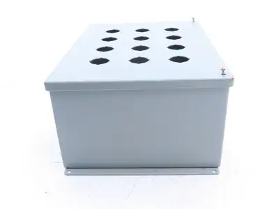Hoffman E12PB Enclosure 12-Hole 30.5mm Pushbutton Control Panel 13.5x10x6"