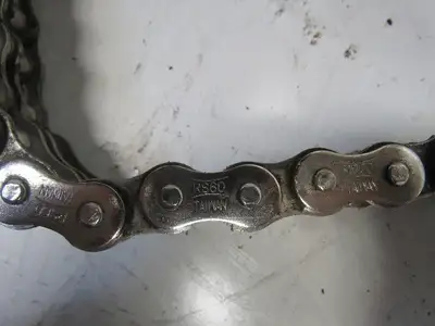 RS60 12' Double Strand Rivet Roller Chain Nickel Plate