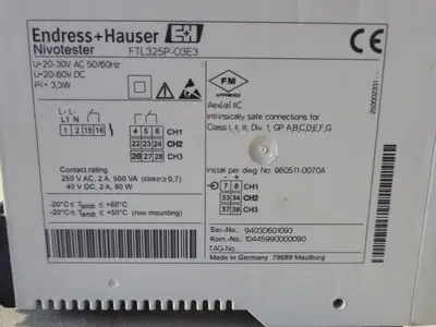 USED ENDRESS+HAUSER FTL325P-O3E3
