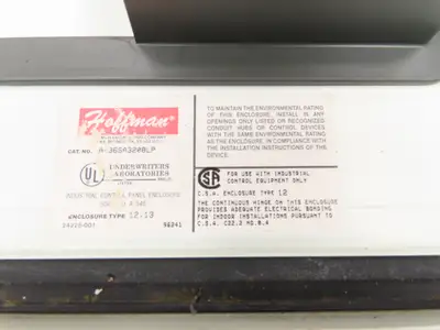 Hoffman A36SA3208LP Electrical Enclosure Control Panel Cabinet 36x32x8"