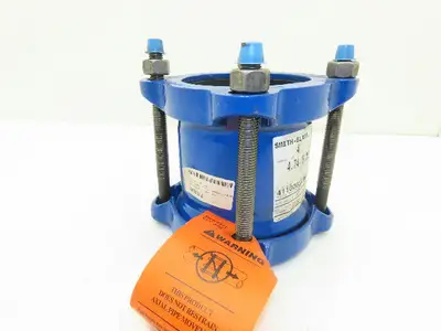 Smith Blair 411 Ductile Iron Pipe Coupler 4" Nominal 4.75-5.06" 4 Bolt