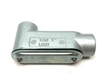 USED THOMAS & BETTS BLUEKOTE RIGID CONDUIT OUTLET ELBOW 1" W/ COVER