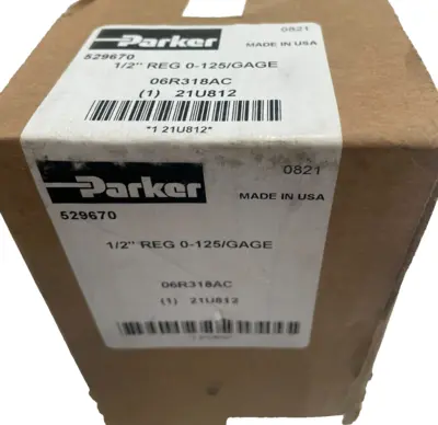 NEW PARKER 06R318AC REGULATOR 1/2" 1-125/GAUGE