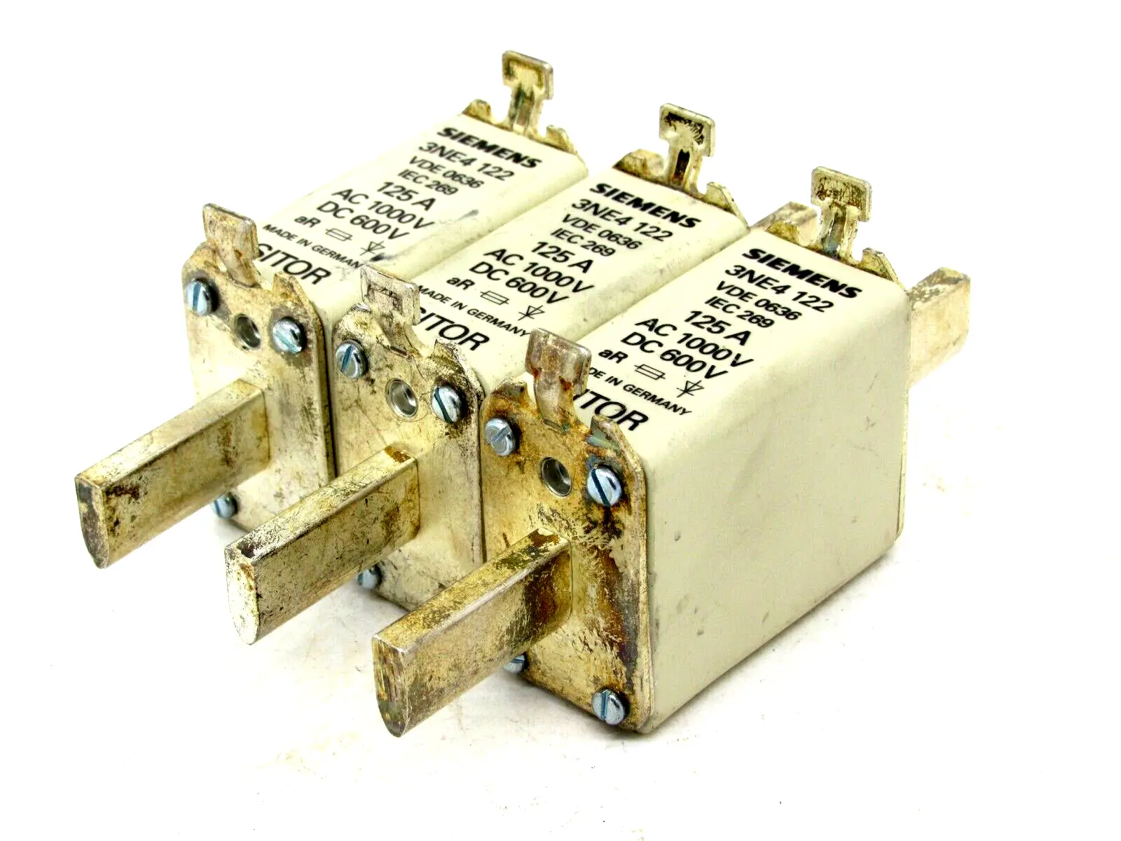 NEW LOT OF 3 SIEMENS 3NE4 122 SITOR FUSE 125A 3NE4122
