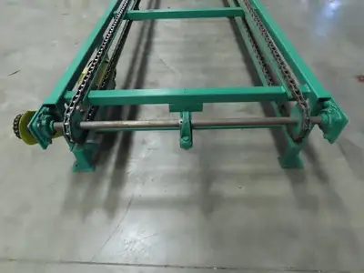 Busse Bros ST-40 Pallet Stacker  40" X 40" Skid Unloader Chain Conveyor