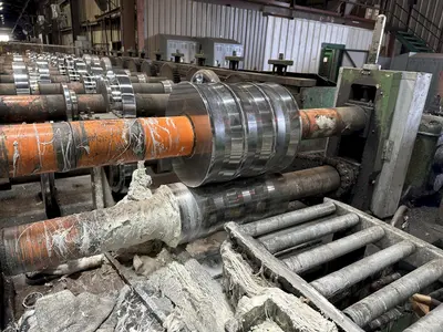 15 STAND  X 3" ARBOR  X 50" PEARSON LOC SEAM ROLL FORMING PANEL MILL. STOCK # 0663325