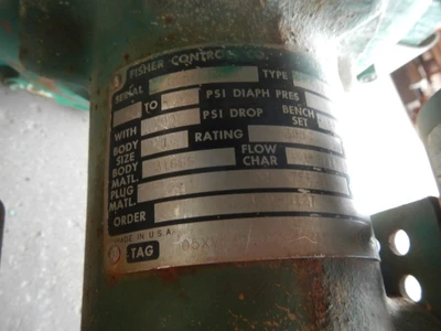 Fisher 1" 300 Class 316 Stainless Control Valve