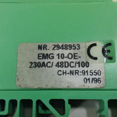 USED PHOENIX CONTACT EMG 10-OE-230AC/48DC/100