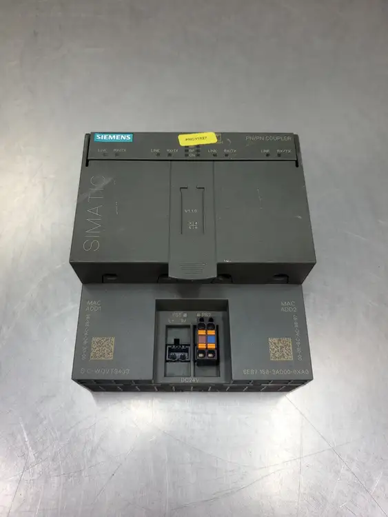 Used Siemens 6ES7158-3AD00-0XA0 SIMATIC S7 PN/PN Coupler Module PLC Ethernet Equipment South Carolina US | Palmetto Automation #1161165